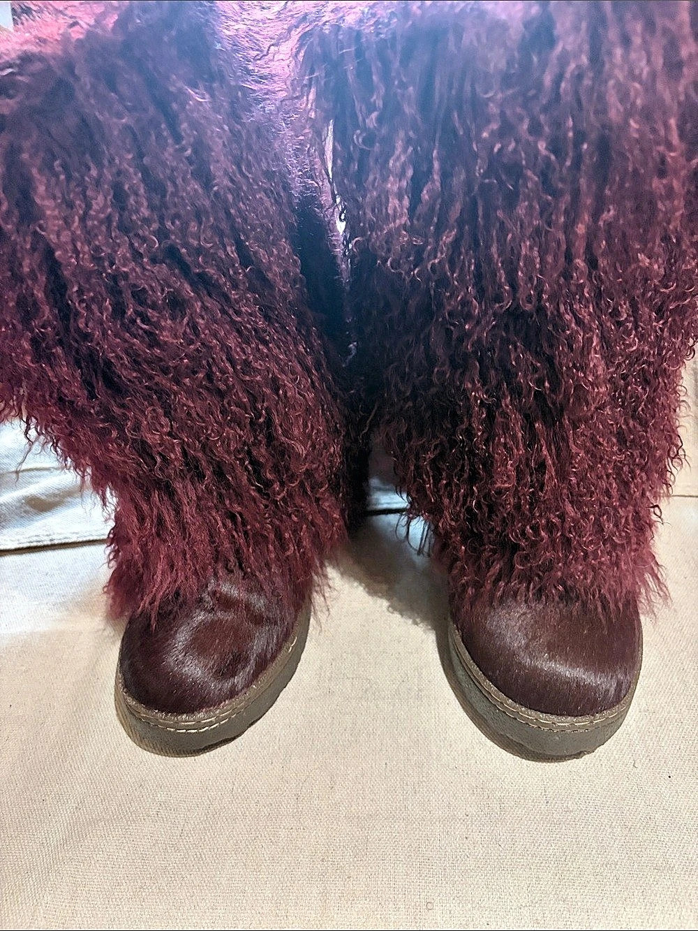 Bearpaw Boetis Fur-Lined Winter Boots in Burgundy